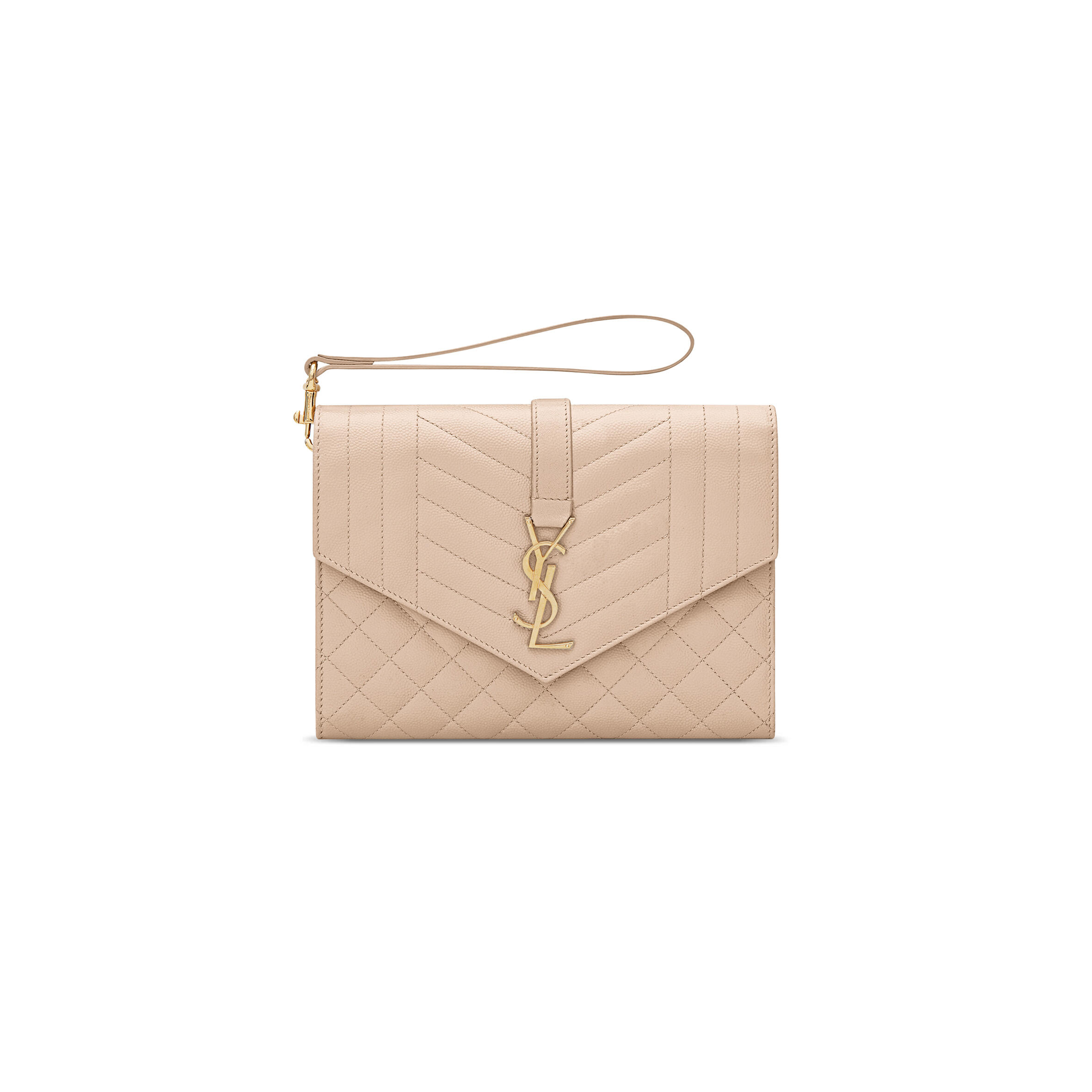 Y51 ENVELOPE FLAP POUCH IN MIX MATELASSÉ GRAIN DE POUDRE LEATHER 651030BOW912721 (21*16*3cm) Master Quality